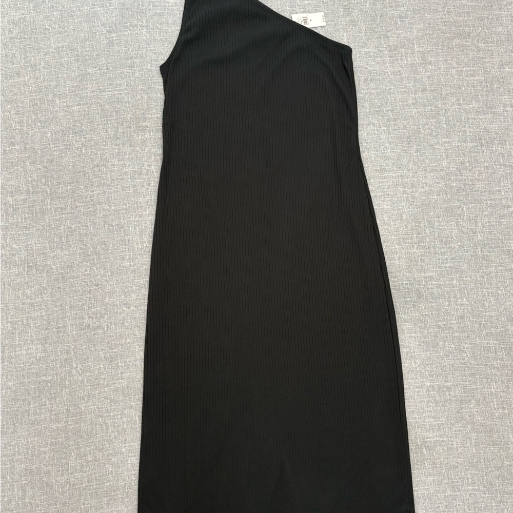 GAP Black Asymmetrical One-Shoulder Cocktail Dress